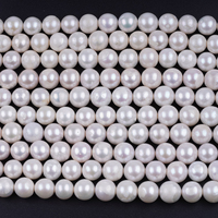 Perles d'eau douce rondes de forme Edison de couleur blanche de qualité A de 10 à 13 mm pour la fabrication de bijoux