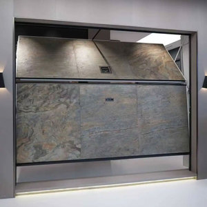 <span class=keywords><strong>Porte</strong></span> <span class=keywords><strong>de</strong></span> <span class=keywords><strong>garage</strong></span> <span class=keywords><strong>sectionnelle</strong></span> verticale coulissante à panneaux plats en polymère, design moderne, pour usage résidentiel, avec fenêtres <span class=keywords><strong>de</strong></span> perspective, vente en gros - Product Image 4
