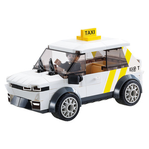 TOWN MINI TAXI Bloques de Construcción de Mini Taxi Urbano, Vehículo de Transporte de Pasajeros, Juguete de Ensamblaje Manual Divertido para Niños - Product Image 4