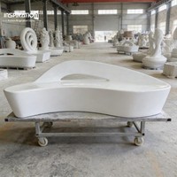 Banc d'entrée en FRP, présentoir commercial, pot de fleurs en fibre de verre, siège