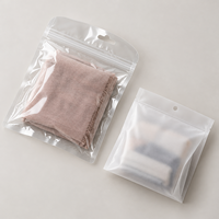 Pochette verticale durable pour petits accessoires, sac transparent en PE refermable avec trou de suspension