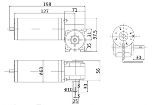 最大負荷70kg 12V 24V ZYT減速機 車椅子用ブラシ付き<span class=keywords><strong>DC</strong></span>ウォームギアモーター - Product Image 6