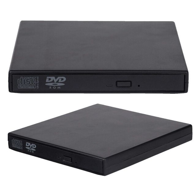 Slim External CD DVD-RW USB 2.0 Optical Drive Player Burner/Reader for Laptop PC Mac Desktop