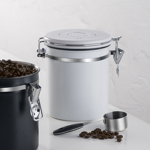 Factory <strong>Wholesales</strong> Custom Logo, 1.5L 1.8L Coffee Sugar Storage <strong>Canisters</strong> Co2-Release Valve With Spoon/ - Product Image 6