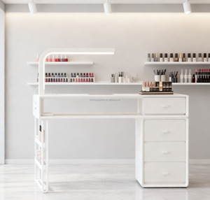 Usine En Gros Nouveau Blanc Crème Style Multi-Fonction Avec <span class=keywords><strong>Aspirateur</strong></span> Lampe <span class=keywords><strong>De</strong></span> Table Nail Shop Spécial Nail Table - Product Image 5