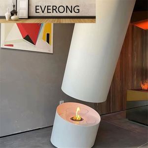 Chimenea Eléctrica Moderna <span class=keywords><strong>de</strong></span> Acero Giratoria y Suspendida para Interiores, Chimenea Colgante <span class=keywords><strong>de</strong></span> Techo para Sala <span class=keywords><strong>de</strong></span> Estar - Product Image 1