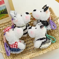 Porte-clés en peluche Kawali West Highland Terrier, poupée chiot réaliste et douce, animal en peluche mignon, breloque de sac, cadeau pour les amoureux des chiens, accessoire