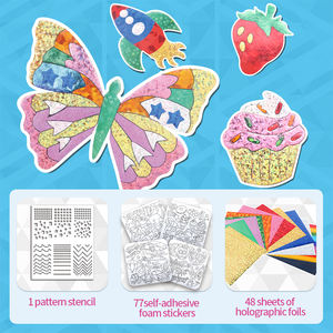 Kit d'autocollants de jouets créatifs en feuille magique pour garçons et filles, cadeau d'anniversaire et de Noël pour Halloween - Product Image 3