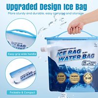 Pochette à fermeture éclair réutilisable personnalisée sac de glace de 2,5 lb sac isotherme sac de boisson à eau sac de glace avec bec pour le camping randonnée boire