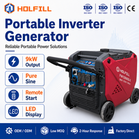 Générateur à inverseur haute performance Holfill 9 kW FW12000iS-X, moteur 500 cm³, réservoir de carburant 25 L, portable, essence, affichage LED, insonorisé