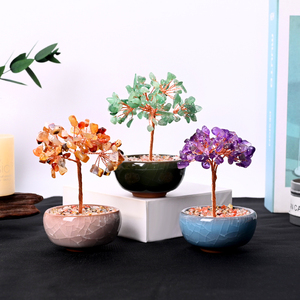 Bán Buôn Tinh Thể Tự Nhiên Sỏi Cây Chữa Bệnh Bát Cơ Sở Pha Lê Cây Cho Trang Trí Nội Thất - Product Image 4