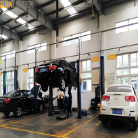 Lève-voiture de garage robuste à deux poteaux et plancher libre, capacité 5000 kg