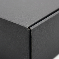 Boîte d'emballage en carton ondulé noir personnalisé de haute qualité pour les produits de vêtements expédition Express pour les chaussettes et la fourrure