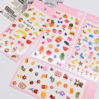 Bas quantité minimale de commande nouveau dessin animé autocollants belle dinosaure décalcomanie enfants bulle autocollants éducation cadeau bulle gonflé autocollants avec personnalisé