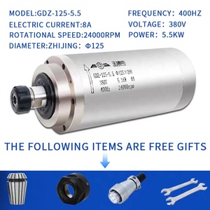 GDZ-125-5.5 12A 220V 24000rpm 스톤 조각 고속 ER25 CNC 라우터 스핀들 모터 워터 쿨러 스핀들 5.5KW - Product Image 5