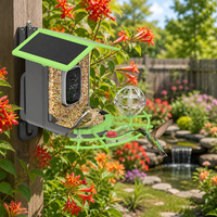 Caméra de mangeoire à oiseaux solaire 5200 mAh avec reconnaissance IA 4MP IP65 pour extérieur en ABS