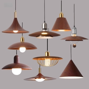 Lámpara Colgante de Madera de Nogal con Diseño Nórdico, Estilo Wabi Sabi, <span class=keywords><strong>para</strong></span> Restaurante, Comedor, Dormitorio, Sala de Estar, Cafetería - Product Image 6