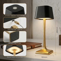 Lampe de bureau LED au design nordique minimaliste, en alliage d'aluminium, décoration de restaurant de luxe, rechargeable, lampe de table sans fil haut de gamme pour hôtel