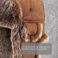 Gorro Ruso Ushanka de Gamuza para Hombre, Nuevo, Cortavientos, Cálido, de Felpa, con Orejeras para Deportes y Pesca