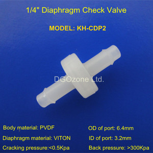 Miễn phí vận chuyển!!! 1/8 ", 3/16", 1/4 "pvdf van Ozone van kiểm tra không khí <span class=keywords><strong>mini</strong></span> nhựa một cách kiểm tra van - Product Image 3