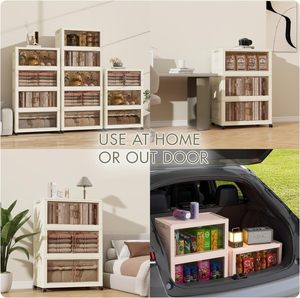 Gabinete de Almacenamiento Plegable de PP al por Mayor en China, 6 Tamaños Apilables, Capacidad de 50-500L, Diseño Moderno para Uso Doméstico - Product Image 5