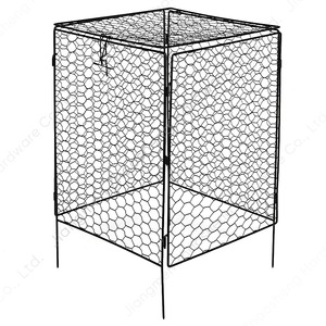 กรงป้องกันพืชโลหะ 34x32.5x52 ซม. รูปทรงสี่เหลี่ยม สำหรับคลุมสวน ป้องกันกระต่าย กระรอก นก และศัตรูพืช - Product Image 2