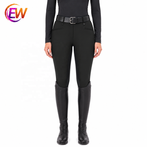 EW <span class=keywords><strong>Pantalon</strong></span> d'équitation pour femme sans silicone, coupe intégrale, taille haute, extensible dans les 4 sens - Product Image 3