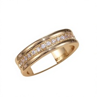Europäischer Minimalistischer Goldring Schmuck Kupferbeschichtet Modischer Ring aus Zhejiang, China