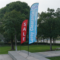 Drapeau de plage et pôle Base drapeaux de plumes bannière publicité promotionnelle vent personnalisé plume couteau forme activité commerciale en plein air