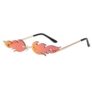 スーパーホットアイウェア11050ファッション2020サングラススモールリムレスファイアフレームシェイプサングラス - Product Image 2