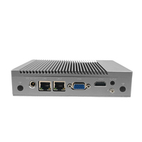 Mini PC industrial con chipset Intel de cuatro núcleos, J1900 N2840, 4GB de RAM, 256 GB SSD, conectividad WIFI sin ventilador utilizada con HDD, 1 unidad