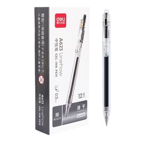 Deli A623 Gel Ink <b>Pen</b> 0.5mm Black Quick Dry Reinforced Needle Tip School Office Use - Product Image 5