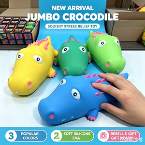 ของเล่นบีบคลายเครียดรูปจระเข้จัมโบ้ MoGo สินค้าขายดีข้ามพรมแดน สำหรับเด็กผู้หญิง บีบแล้วคืนตัวช้า ทำจากซิลิโคนอีวีเอเนื้อนุ่ม - Product Image 6