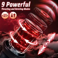 Masturbateur masculin, jouet sexuel pour adultes avec 9 modes de poussée et 9 modes de vibration, machine sexuelle mains libres avec écran LCD.