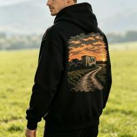 Ventes en gros de sweats à capuche graphiques personnalisés de luxe pour hommes, unisexes, avec impression par transfert thermique