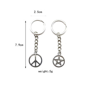 Elegante Ciondolo per Zaino in Acciaio Inossidabile con Simbolo della Pace e dell'Amore, <span class=keywords><strong>Portachiavi</strong></span> con Segno della Pace - Product Image 4