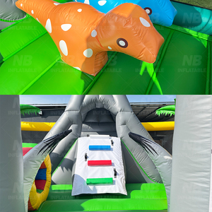 Château gonflable dinosaure avec toboggan, qualité commerciale, en PVC, pour enfants, idéal pour les fêtes et événements en extérieur, <span class=keywords><strong>location</strong></span> disponible - Product Image 3