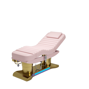 Table de massage électrique contemporaine de luxe HICOMED à 3 moteurs, en cuir synthétique, avec structure en acier inoxydable, réglable pour les soins du visage - Product Image 4