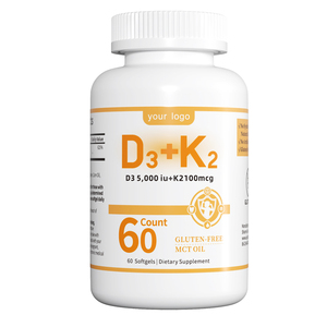 YTBIO en stock Vitamine D3 10000 UI avec K2 Gélules molles pour adultes Soutien à la santé osseuse OEM - Product Image 1
