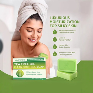 <strong>Best</strong>-selling Smoothing Moisturizing <strong>Antibacterial</strong> Scented Tea Tree Essential Oil Handmade <strong>Bar</strong> <strong>Soap</strong> for Facial Cleaning - Product Image 4