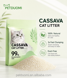Arena para Gatos de Yuca al por Mayor de Fábrica 2.5 KG a Base de Plantas Bajo en Polvo Aglomeración Fuerte OEM ODM - Product Image 1