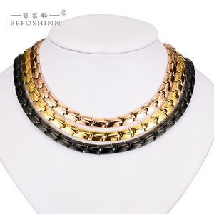 Luxe unisexe titane Germanium Bio lien chaîne collier à la mode Hip Hop <span class=keywords><strong>Rock</strong></span> santé énergie bijoux pour hommes pour les fêtes - Product Image 1