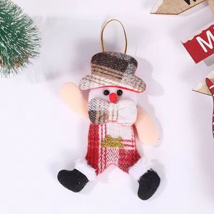 Low MOQ Custom Mini Fabric Holiday Ornaments: Reindeer Santa Snowman Festive Event Supplies - Product Image 4