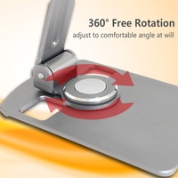 Support de téléphone portable pliable pour bureau Support de téléphone portable en métal en aluminium réglable à 360 rotations pour iPhone iPad Tablette pour tout téléphone