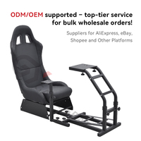 GY032 acepta grandes pedidos de exportación asiento personalizado simulador de carreras Sim aparejos de carreras cabina plegable para Logitech G25,G27,G29,G920,PC