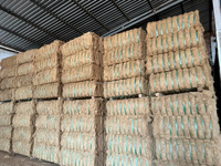 Fibre de coco naturelle en fibre de coco pour chauffage et filature Emballage personnalisé en fibre de coco brun clair biologique