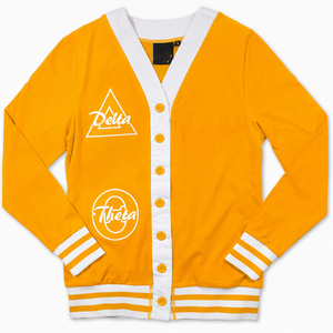 เสื้อคาร์ดิแกนถักสำหรับผู้หญิงปี 2026 คอวี สีน้ำเงินและสีขาว ขายส่ง - Product Image 6