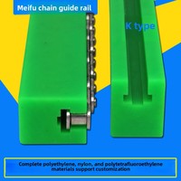 Guide de chaîne de convoyeur industriel concave de type K à 4 points en nylon résistant à l'usure pour transmission à usage industriel