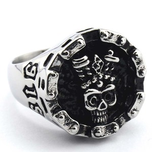 Venta caliente de Halloween gótico Punk arrogancia los hombres fantasma malvado demonio, la muerte de la cabeza del cráneo - Product Image 2