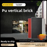 PU Modern Vertical Tile Ringan Tahan Air Tahan Lembab Papan Dekorasi Dinding Eksterior Latar Belakang Buatan